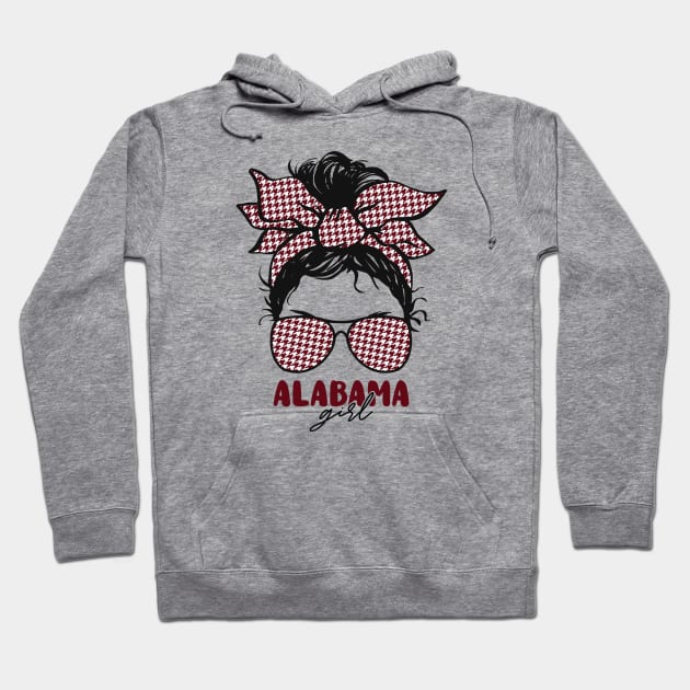 Proud Alabama Girl Letting My Roots Show // Messy Hair Don't Care Alabama Houndstooth Hoodie by Now Boarding